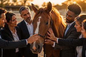 Équicoaching B2B : Renforcer Cohésion et Performance d’Équipe avec le Cheval